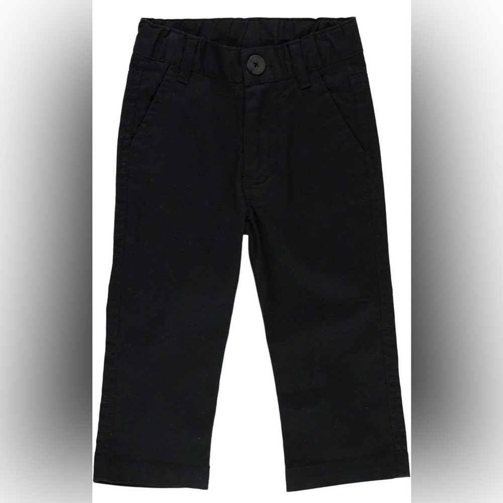 RUGGED BUTTS Toddler Boy's Black Pants Size 4T Black Chinos Dress Pants NWT
